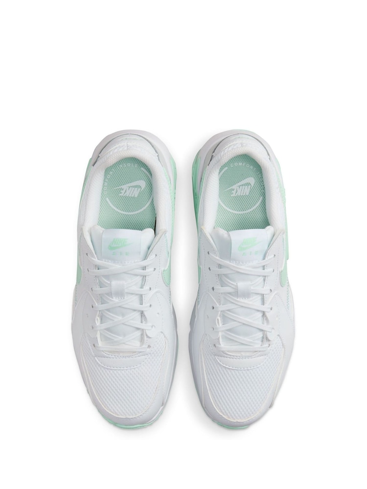 Nike White/ Green Air Max Excee Trainers - Image 8 of 8