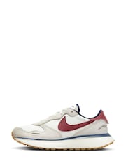 Off White/Roșu - Nike Phoenix Waffle Trainers - Image 6 of 12