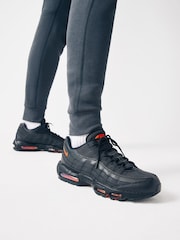Nike Red/Black Air Max 95 Trainers - Image 1 of 9