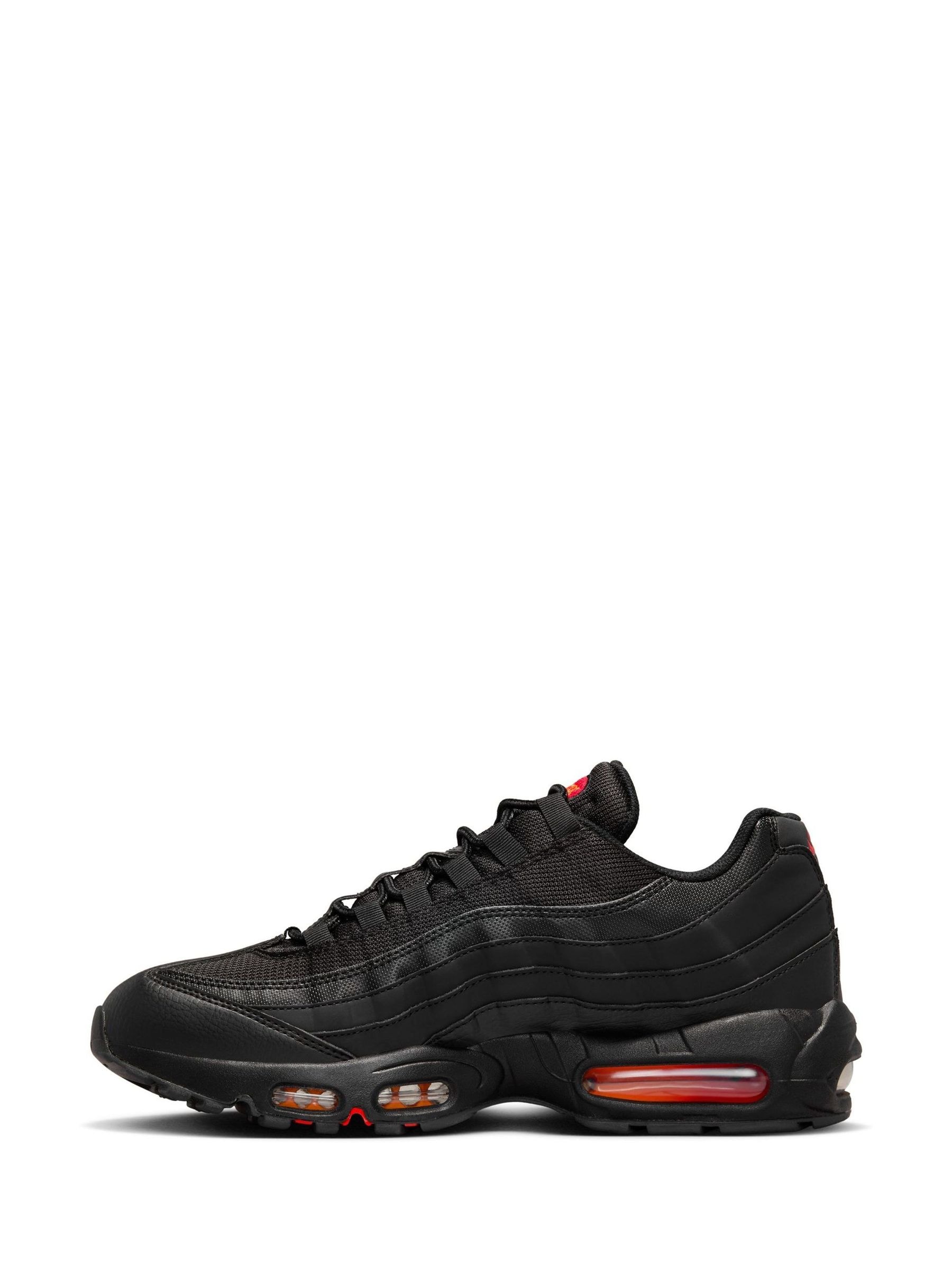 Red black and white nike air max 9 top