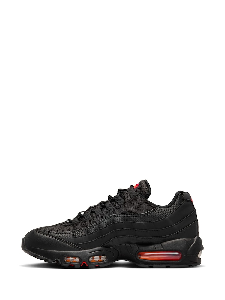 Nike Red/Black Air Max 95 Trainers - Image 3 of 9