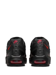Nike Red/Black Air Max 95 Trainers - Image 5 of 9