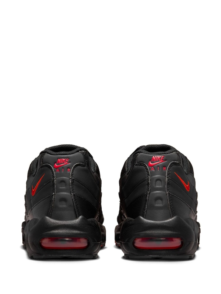 Nike Red/Black Air Max 95 Trainers - Image 5 of 9