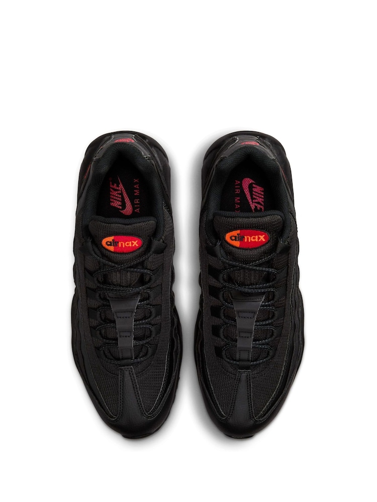 Nike Red/Black Air Max 95 Trainers - Image 6 of 9