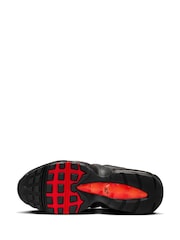 Nike Red/Black Air Max 95 Trainers - Image 7 of 9