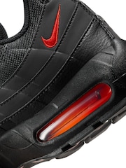 Nike Red/Black Air Max 95 Trainers - Image 8 of 9