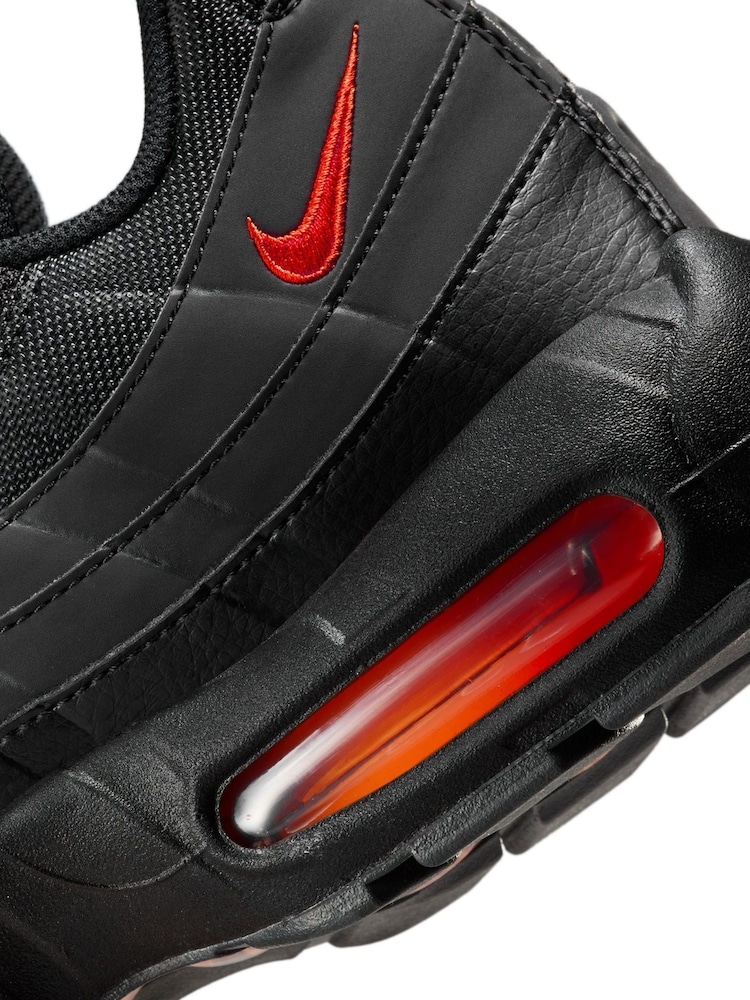 Nike Red/Black Air Max 95 Trainers - Image 8 of 9