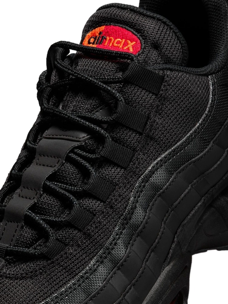 Nike Red/Black Air Max 95 Trainers - Image 9 of 9