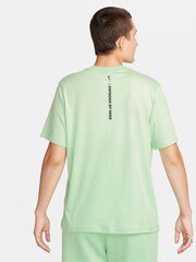 Nike Green Oversized Swoosh Logo T-Shirt - Image 3 of 5
