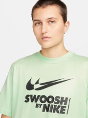 Nike Green Oversized Swoosh Logo T-Shirt - Image 4 of 5