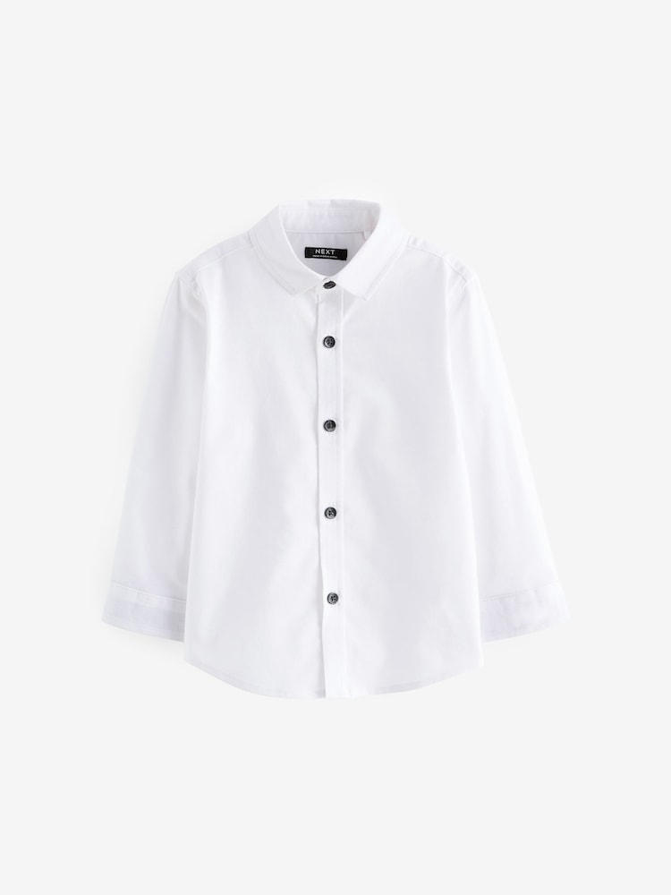 White Long Sleeve Oxford Shirt (3mths-7yrs) - Image 1 of 4
