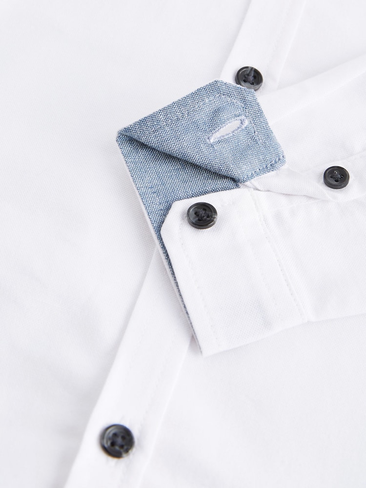 White Long Sleeve Oxford Shirt (3mths-7yrs) - Image 4 of 4