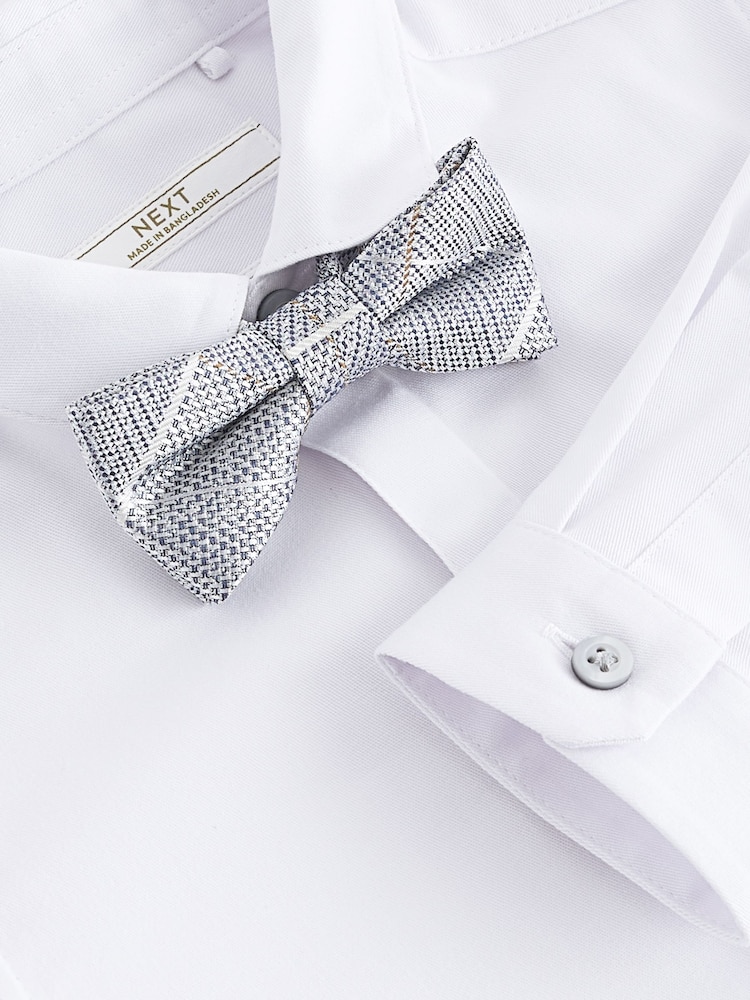 White Long Sleeve Shirt And Bow Tie Set (3mths-7yrs) - Image 1 of 8