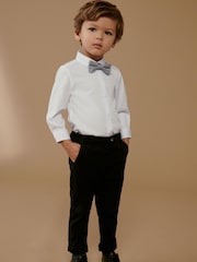 White Long Sleeve Shirt And Bow Tie Set (3mths-7yrs) - Image 5 of 8
