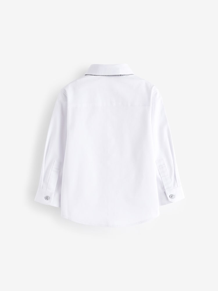 White Long Sleeve Shirt And Bow Tie Set (3mths-7yrs) - Image 8 of 8