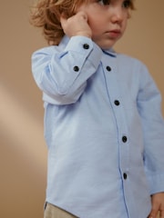Blue Long Sleeve Oxford Shirt (3mths-7yrs) - Image 3 of 7
