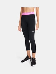Nike Black/Pink 365 Cropped Leggings - Image 1 of 6