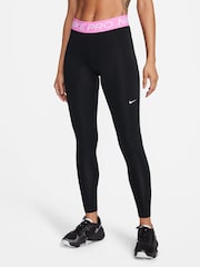Nike Black/Pink Pro 365 Leggings - Image 1 of 5