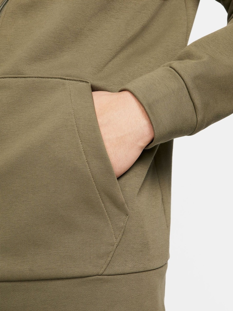 Nike Olive Green Dri-FIT Zip-Up Training Hoodie - Image 6 of 6