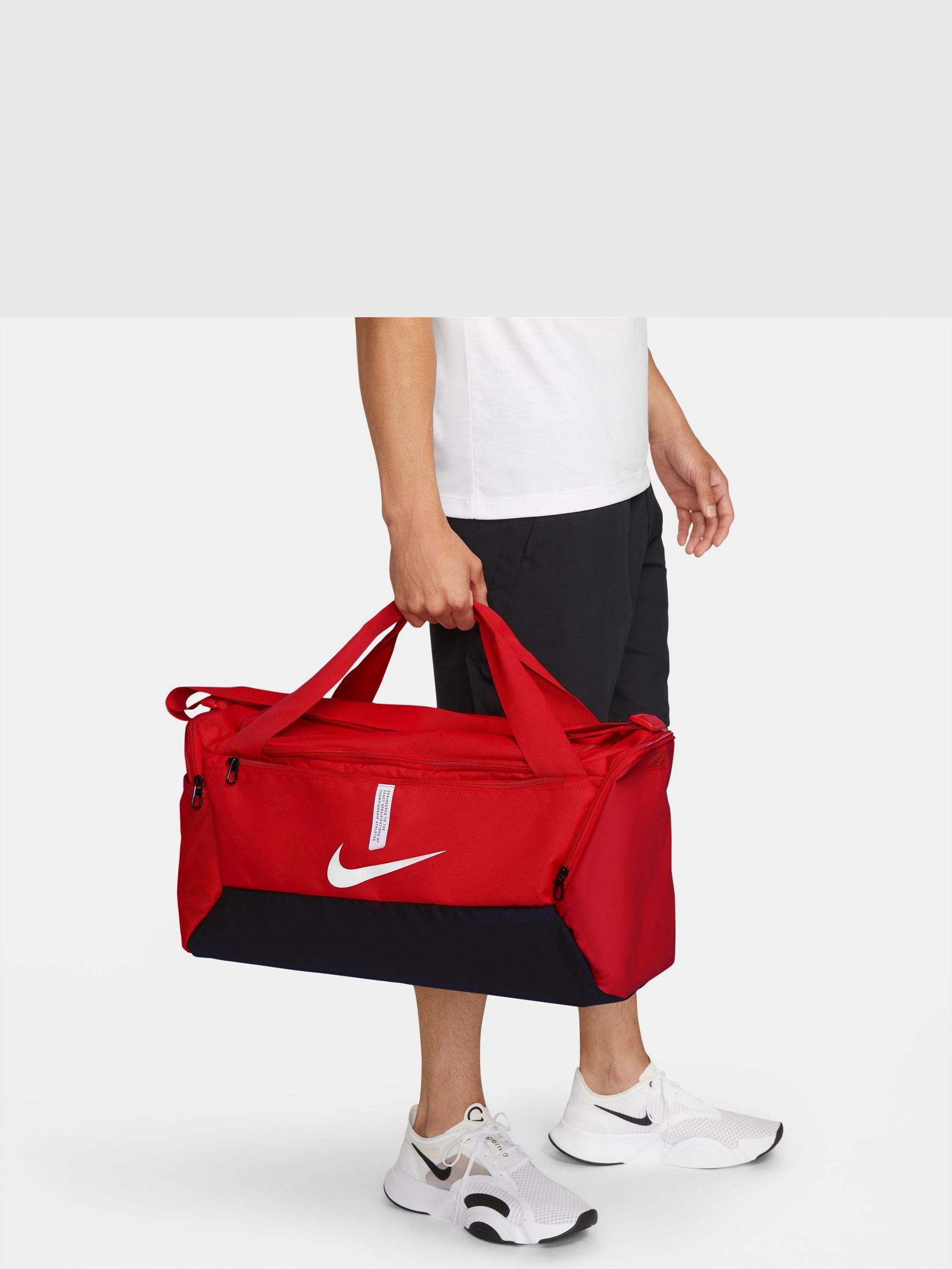 Nike Red Small Academy Team Football Duffel Bag 41L