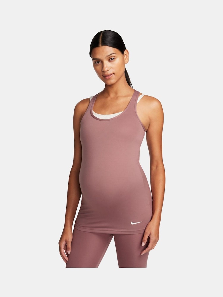 Nike Brown Maternity Dri-FIT Vest Top - Image 1 of 7