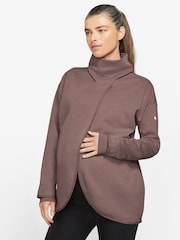 Nike Brown Maternity Reversible Pullover Top - Image 1 of 10