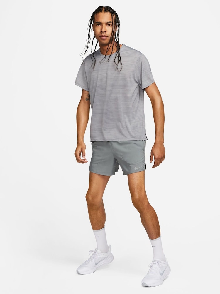 Nike Grey Flex Stride 5 Inch Running Shorts - Image 4 of 9