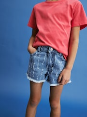 Destroy Regular Length Frayed Edge Shorts (3-16yrs) - Image 4 of 7