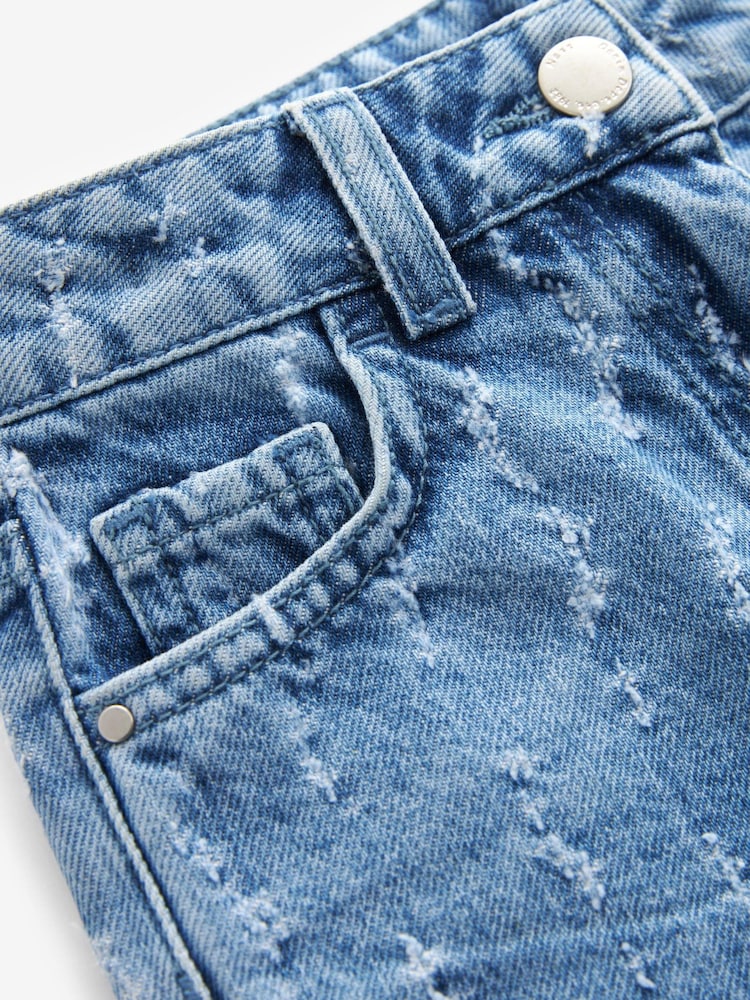 Destroy Regular Length Frayed Edge Shorts (3-16yrs) - Image 7 of 7