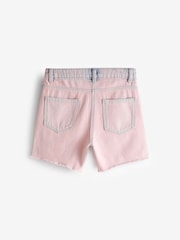 Pink/Blue Frayed Edge Distressed Shorts (3-16yrs) - Image 6 of 7