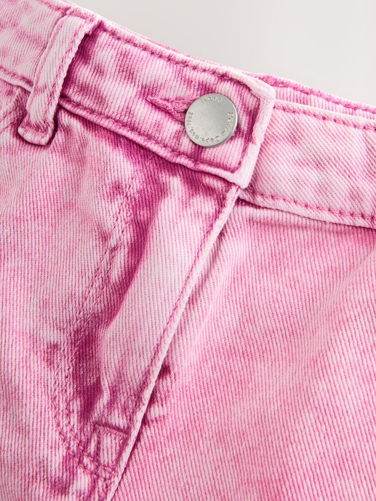 Short Taille Haute Garage Rétro Rose - Taille 3 - Déchiré/distressed - Occasion Très Bon état