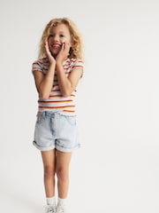 Hellblau - Denim-Shorts mit elastischem Bund (3-16 J.) - Bild 1 von 7