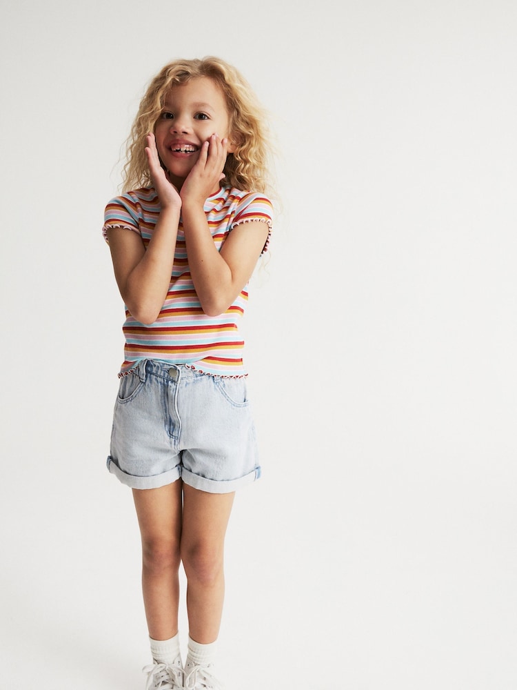 Hellblau - Denim-Shorts mit elastischem Bund (3-16 J.) - Bild 1 von 7