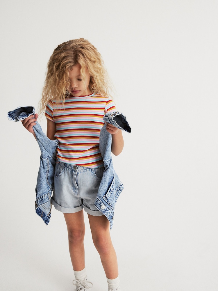 Hellblau - Denim-Shorts mit elastischem Bund (3-16 J.) - Bild 2 von 7