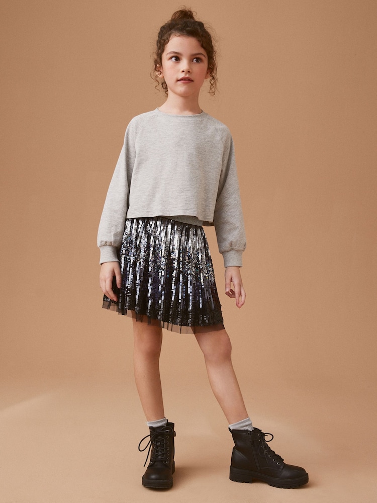 Black Sequin Skirt (3-16yrs) - Image 1 of 7