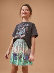 Green Sequin Skirt (3-16yrs) - Image 1 of 7