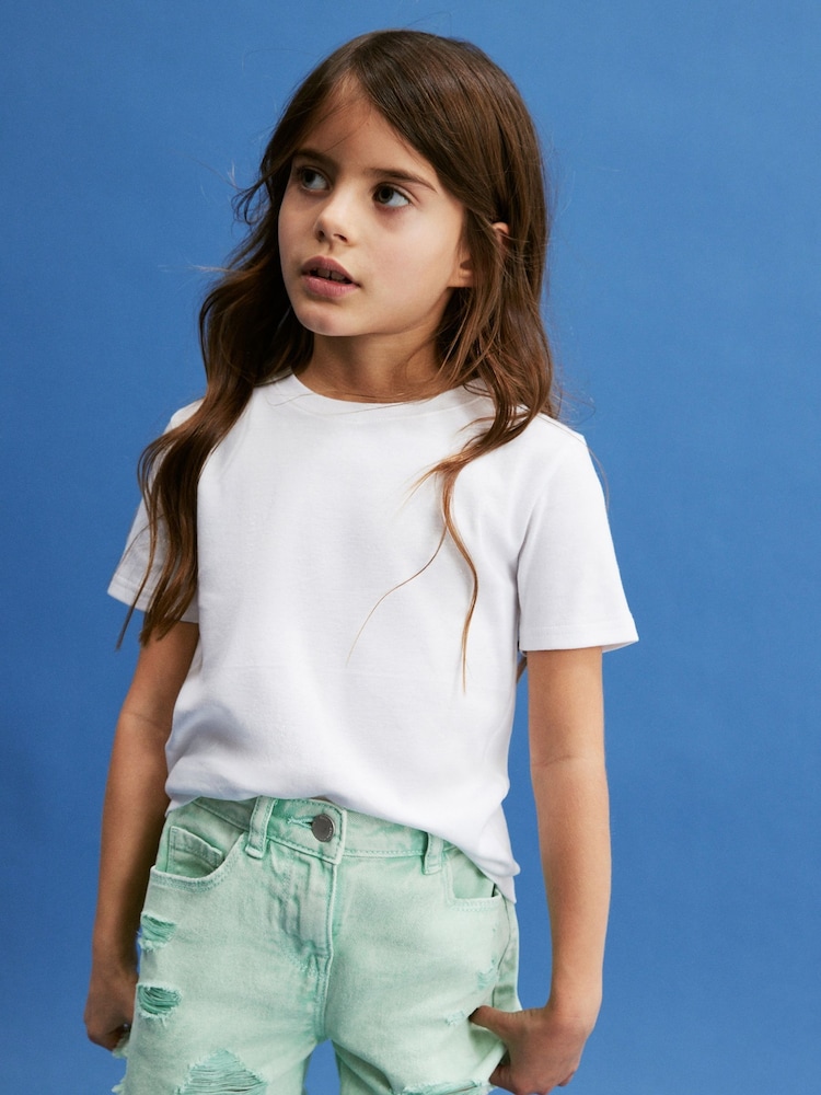Green Frayed Edge Distressed Shorts (3-16yrs) - Image 1 of 6