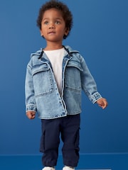 Blue 100% Cotton Denim Shacket (3mths-7yrs) - Image 1 of 7