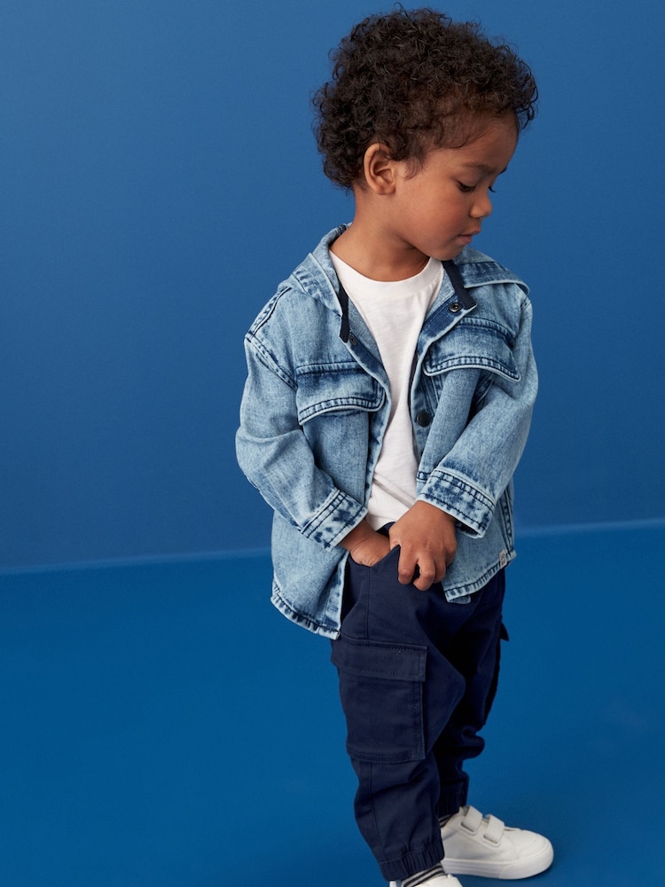 Blue 100% Cotton Denim Shacket (3mths-7yrs) - Image 2 of 7