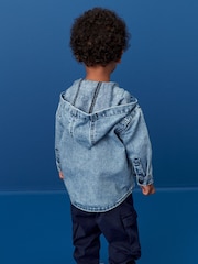 Blue 100% Cotton Denim Shacket (3mths-7yrs) - Image 3 of 7