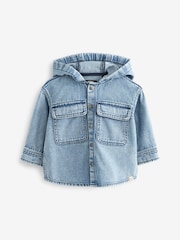 Blue 100% Cotton Denim Shacket (3mths-7yrs) - Image 4 of 7