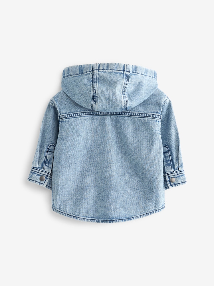 Blue 100% Cotton Denim Shacket (3mths-7yrs) - Image 5 of 7