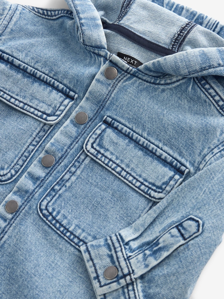 Blue 100% Cotton Denim Shacket (3mths-7yrs) - Image 6 of 7