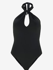 Mint Velvet Black Halterneck Twist Swimsuit - Image 6 of 6