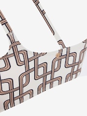 Mint Velvet Ecru Chain Hardware One Shoulder Bikini Top - Image 5 of 5