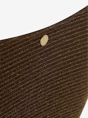 Mint Velvet Bronze Sparkle Rib Plunge Ruched Swimsuit - Image 8 of 8
