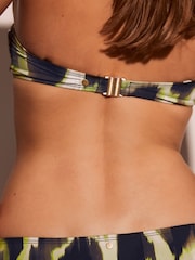 Mint Velvet Lime Green Animal Non Pad Underwire Hardware Bikini Top - Image 6 of 8