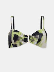 Mint Velvet Lime Green Animal Non Pad Underwire Hardware Bikini Top - Image 7 of 8