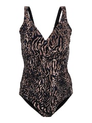 Mint Velvet Leopard Plunge Hardware Swimsuit - Image 4 of 5