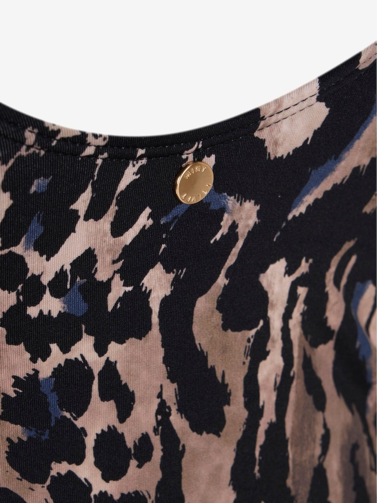 Mint Velvet Leopard Plunge Hardware Swimsuit - Image 5 of 5 Mint Velvet Leopard Plunge Hardware Swimsuit - Image 5 of 5